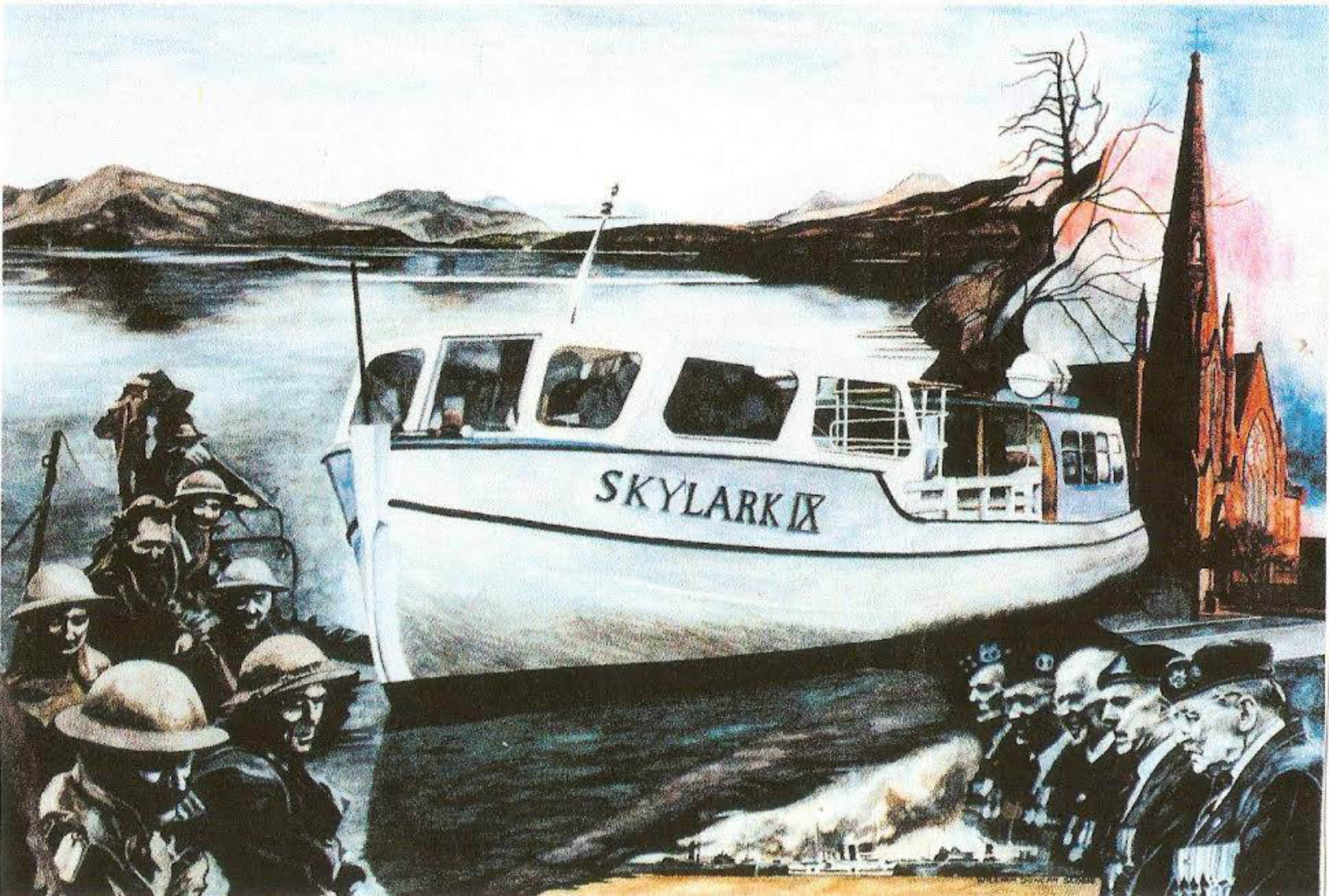 Watercolour painting of Skylark