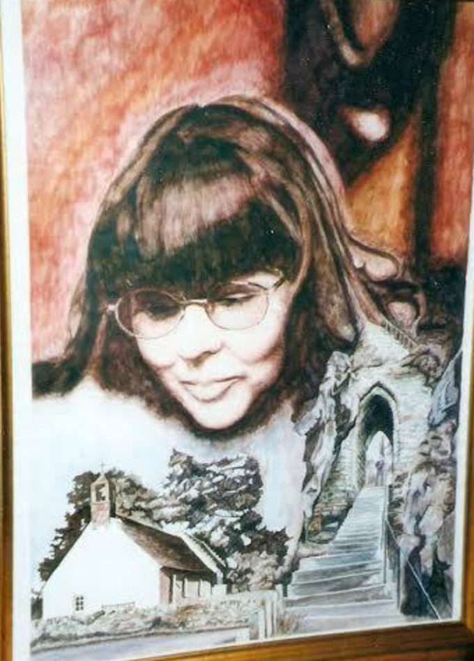 Watercolour painting of Mary Scobie