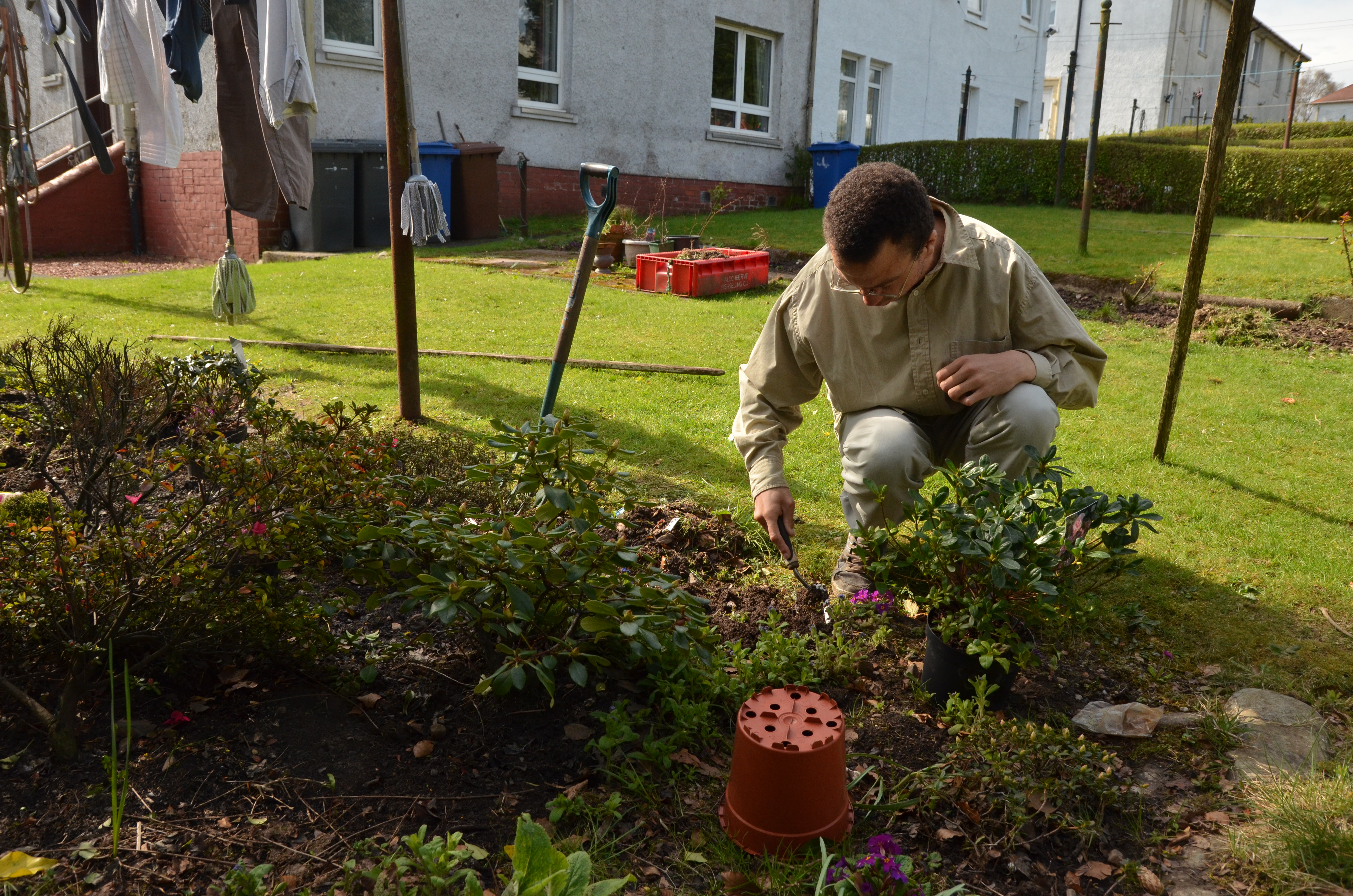 man gardening