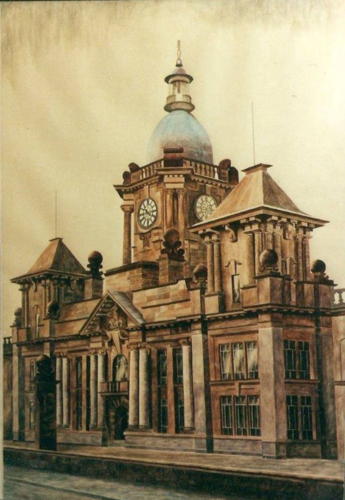 watercolour painting of Alexandria Torpedo factory