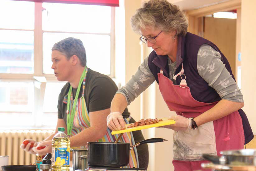 Food for Thought Volunteers Cooking Demonstration