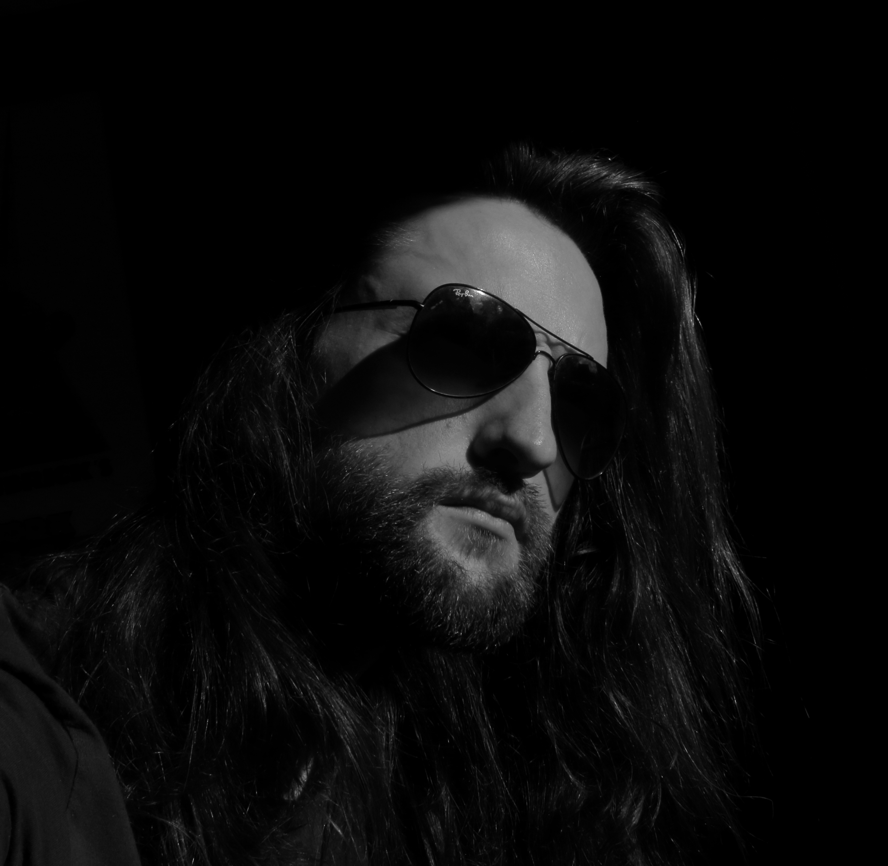 black & white photograph of Andy