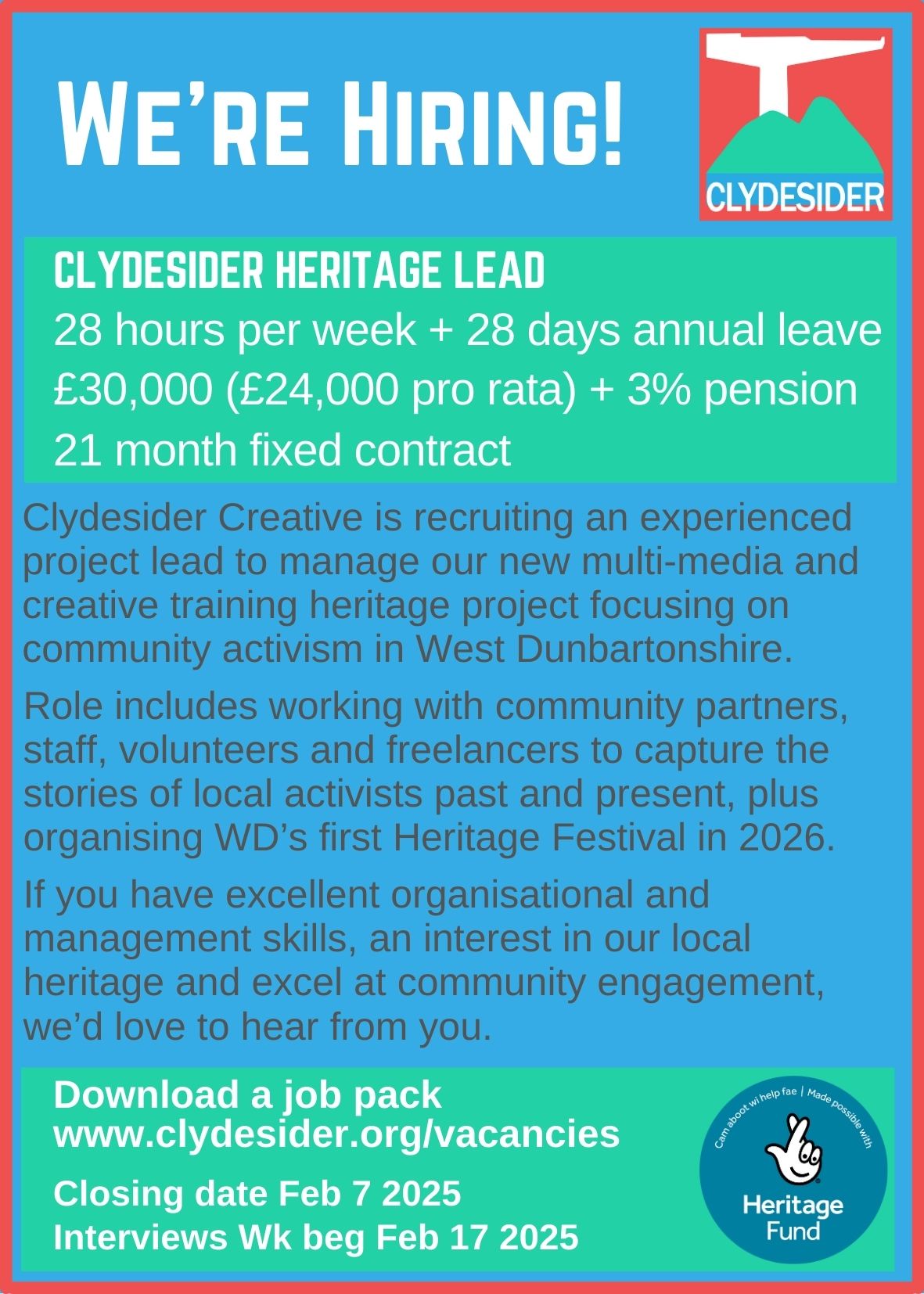 Job Advert for Heritage Lead