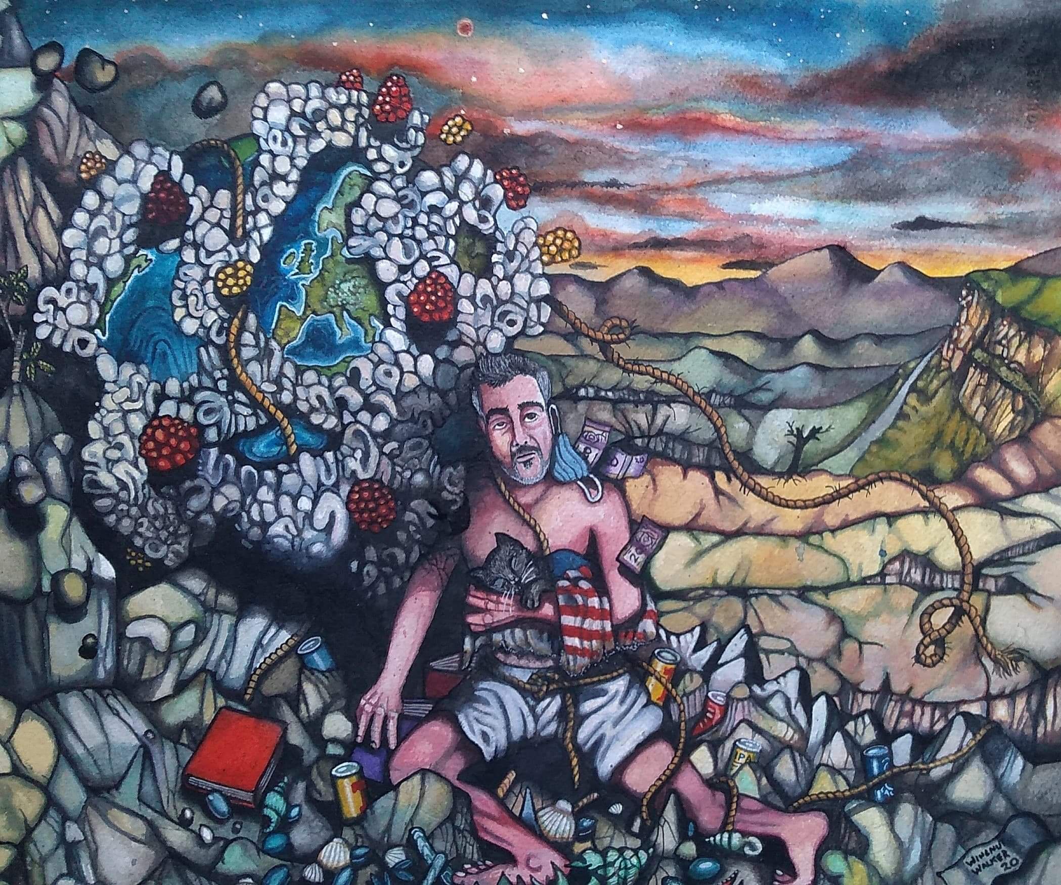 Painting by Wingnut Walker