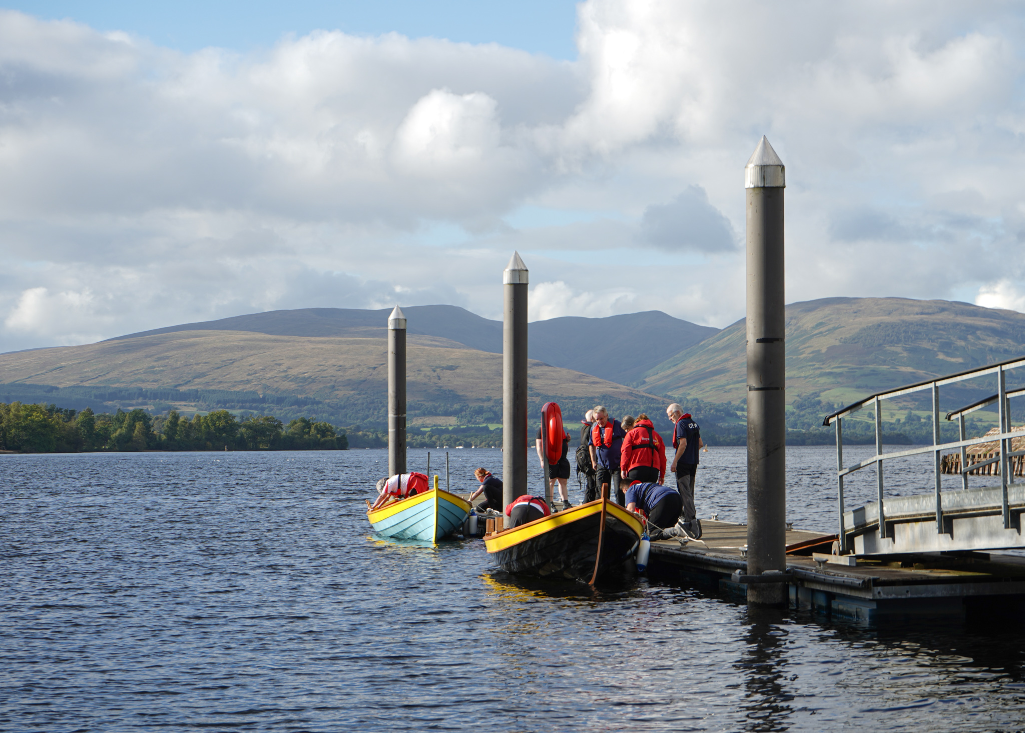 The two boats waiting to be launched