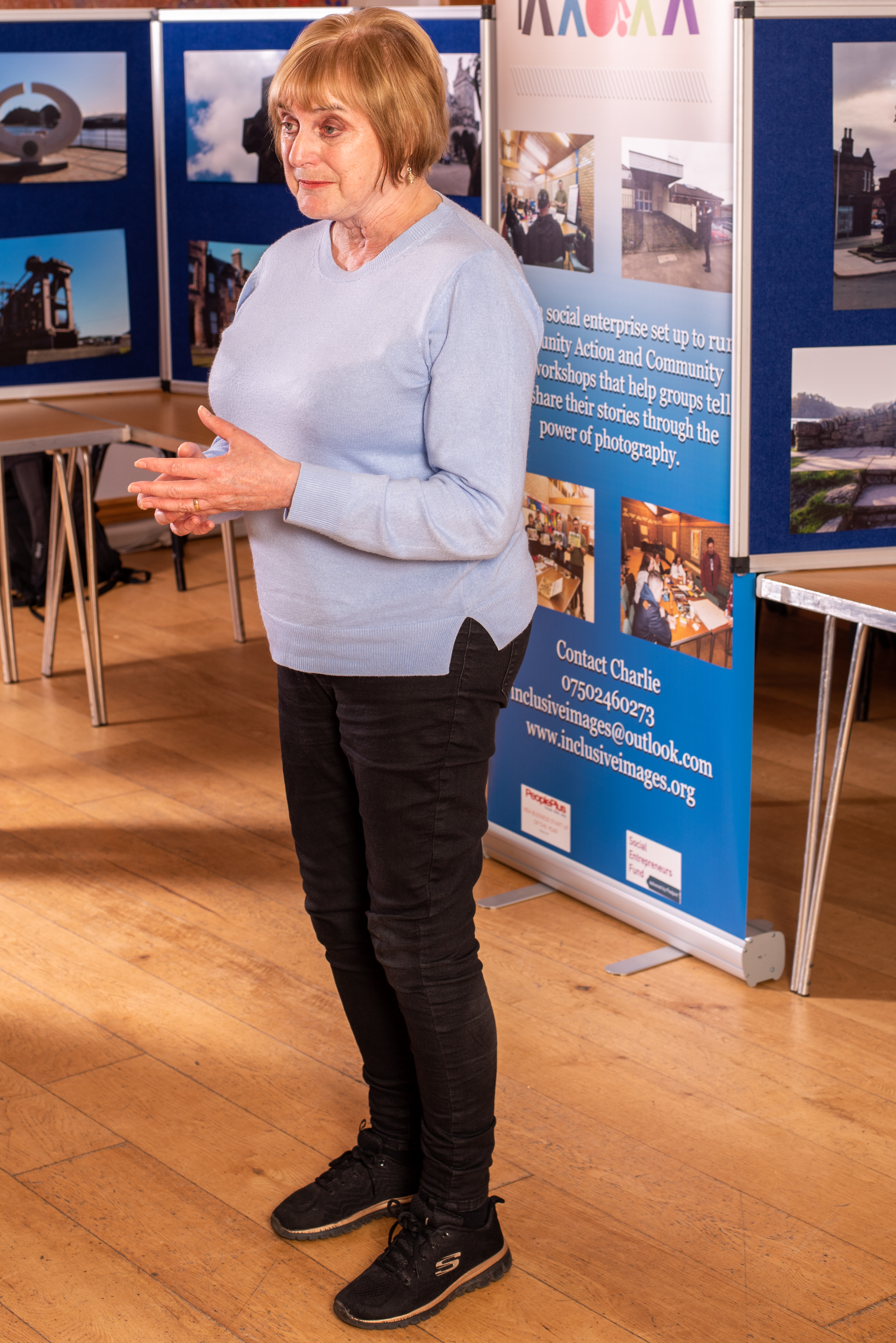 Elspeth Crocket giving a talk on Dumbarton heritage