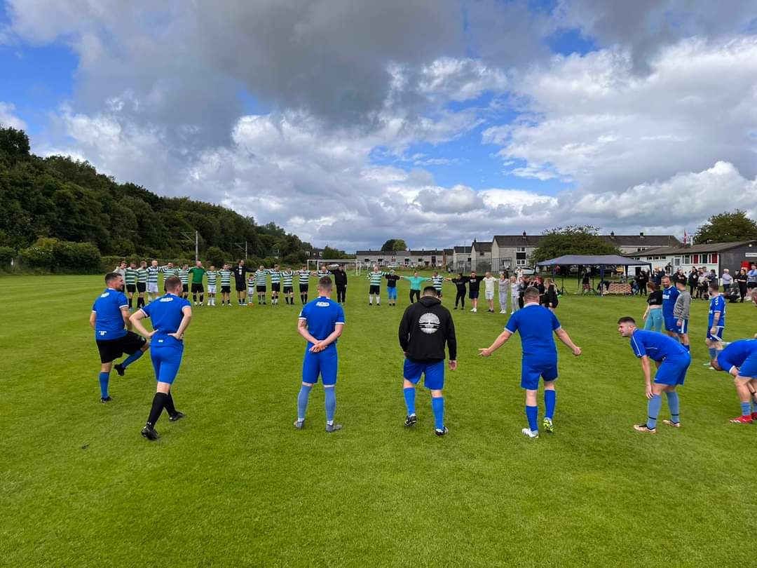 football pitch full of people