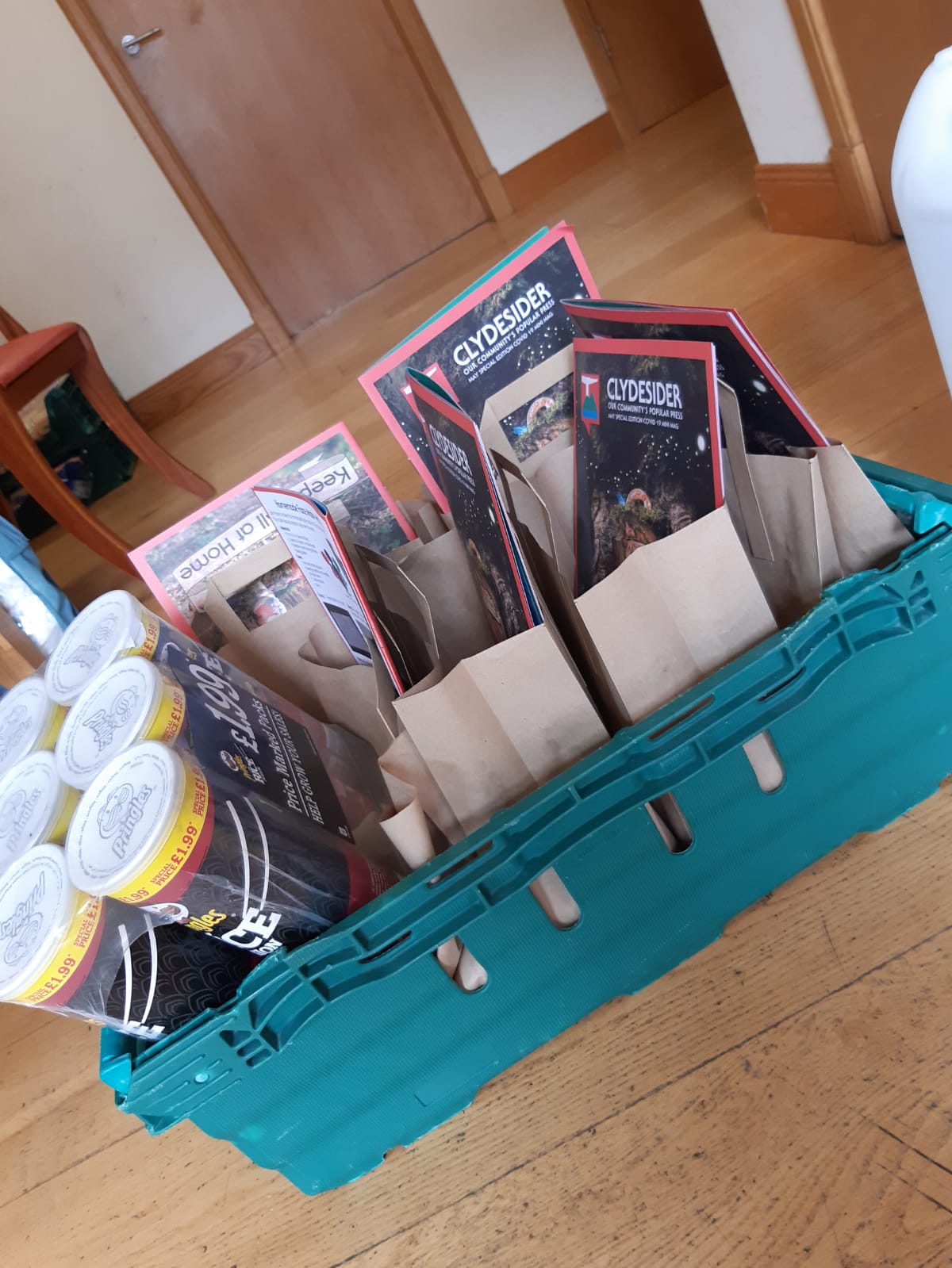 food parcels made up ready to be delivered