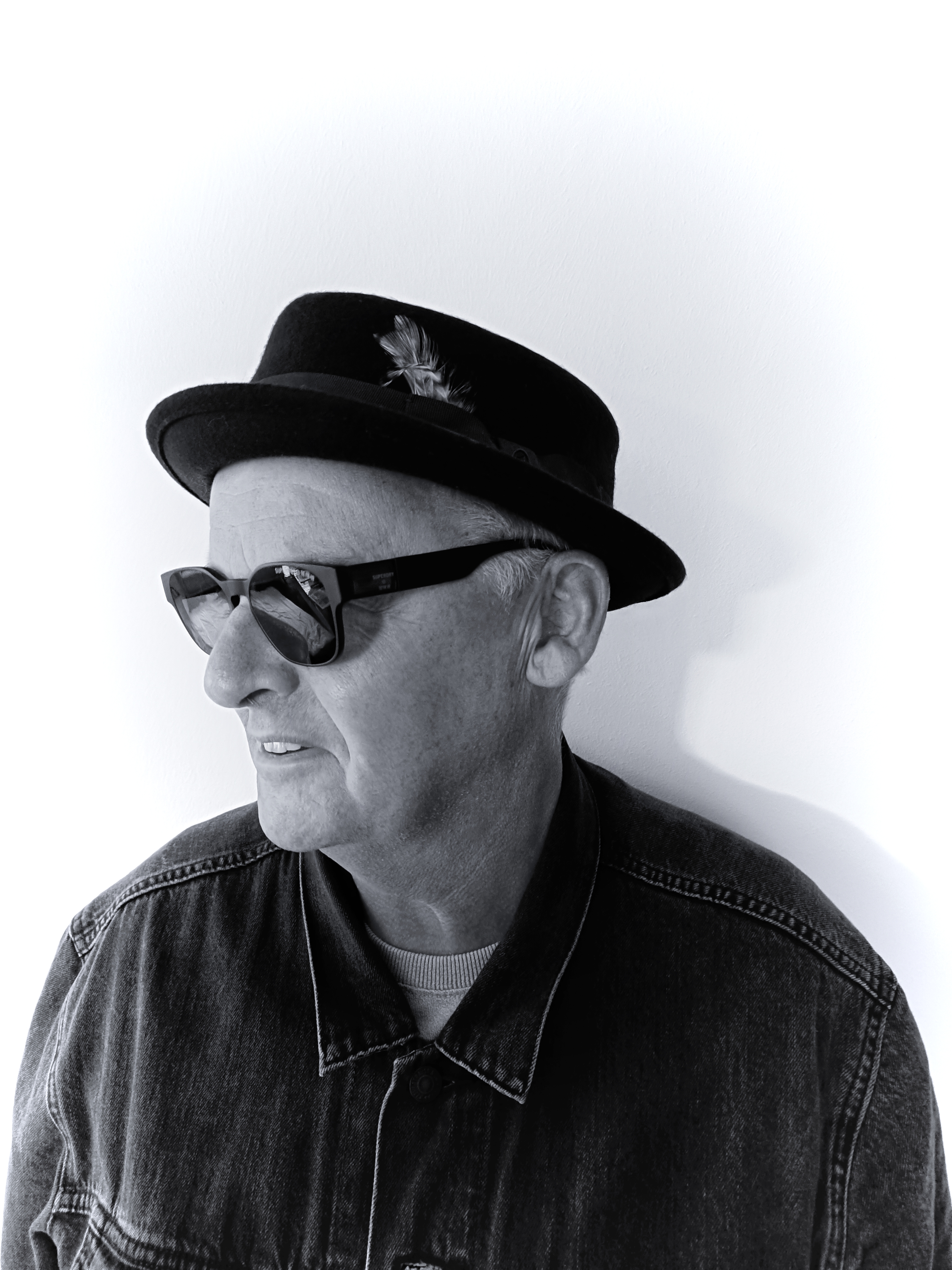 black & white photograph of Ian Retson