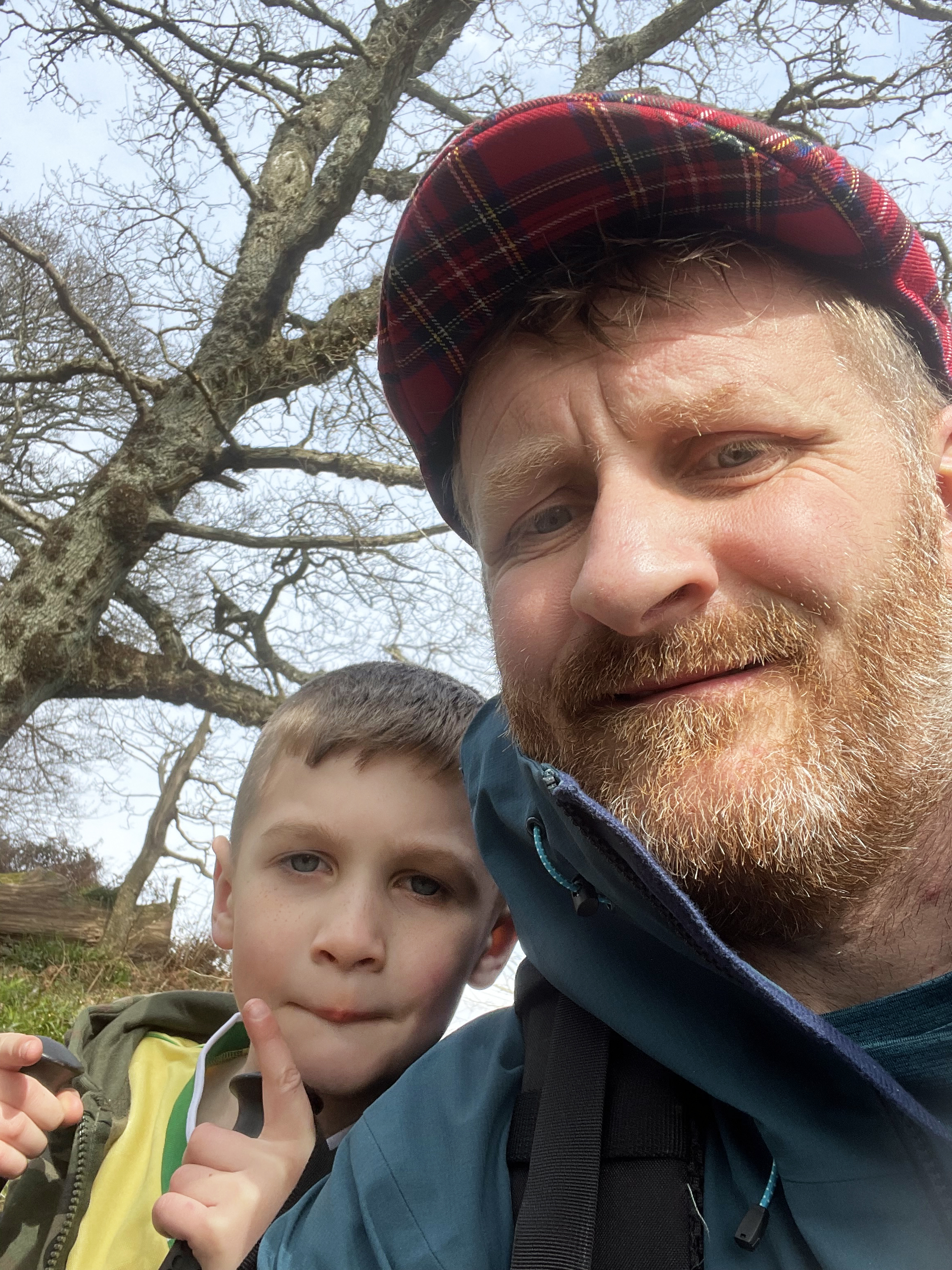 a selfie of Ollie and his Dad