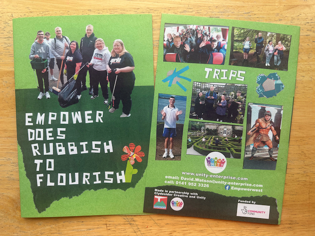 photograph of zine laying on a table top