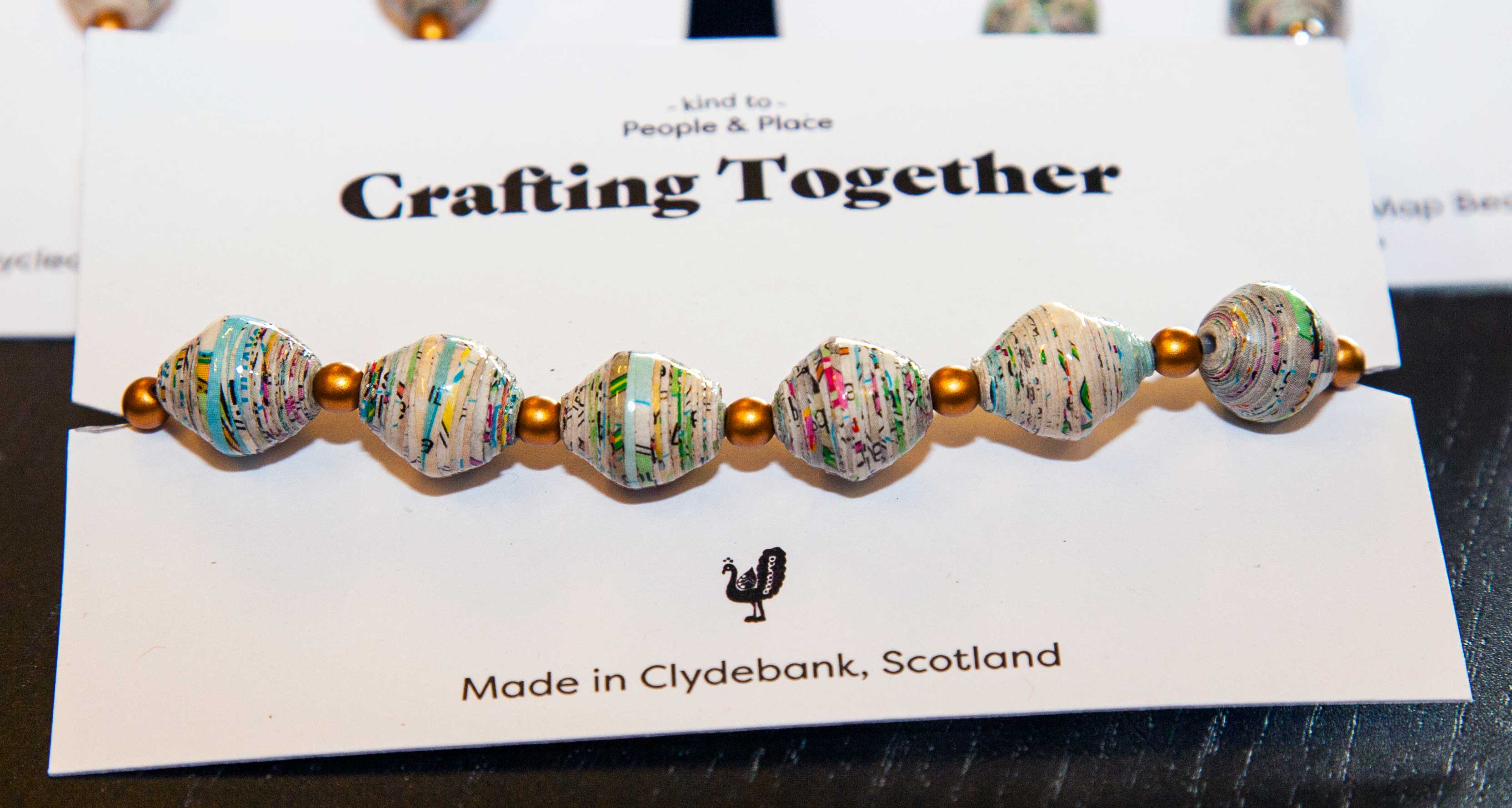 Handmade Bracelet Made From Recycled Scottish Maps