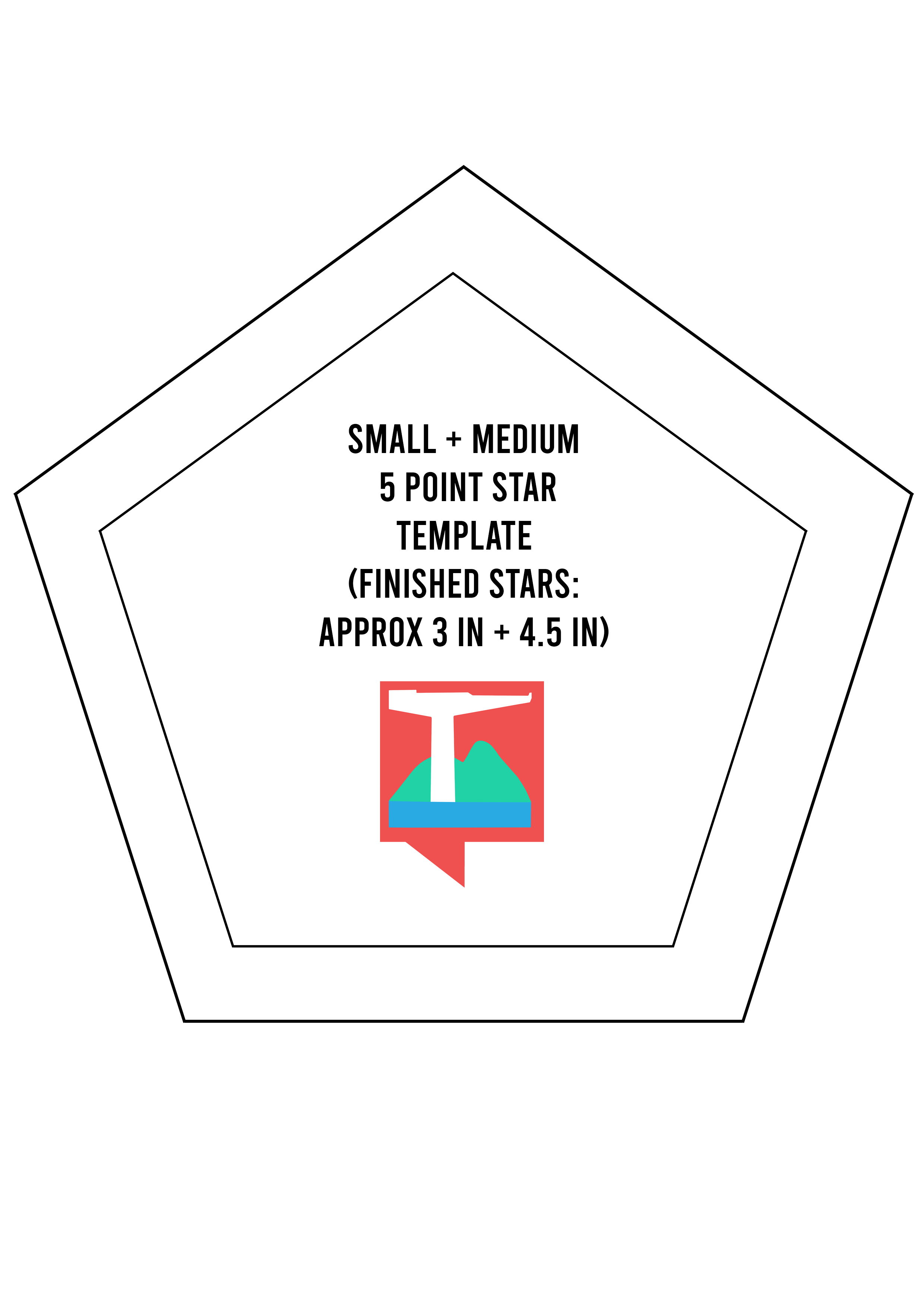 template guide for a pentagon cut out