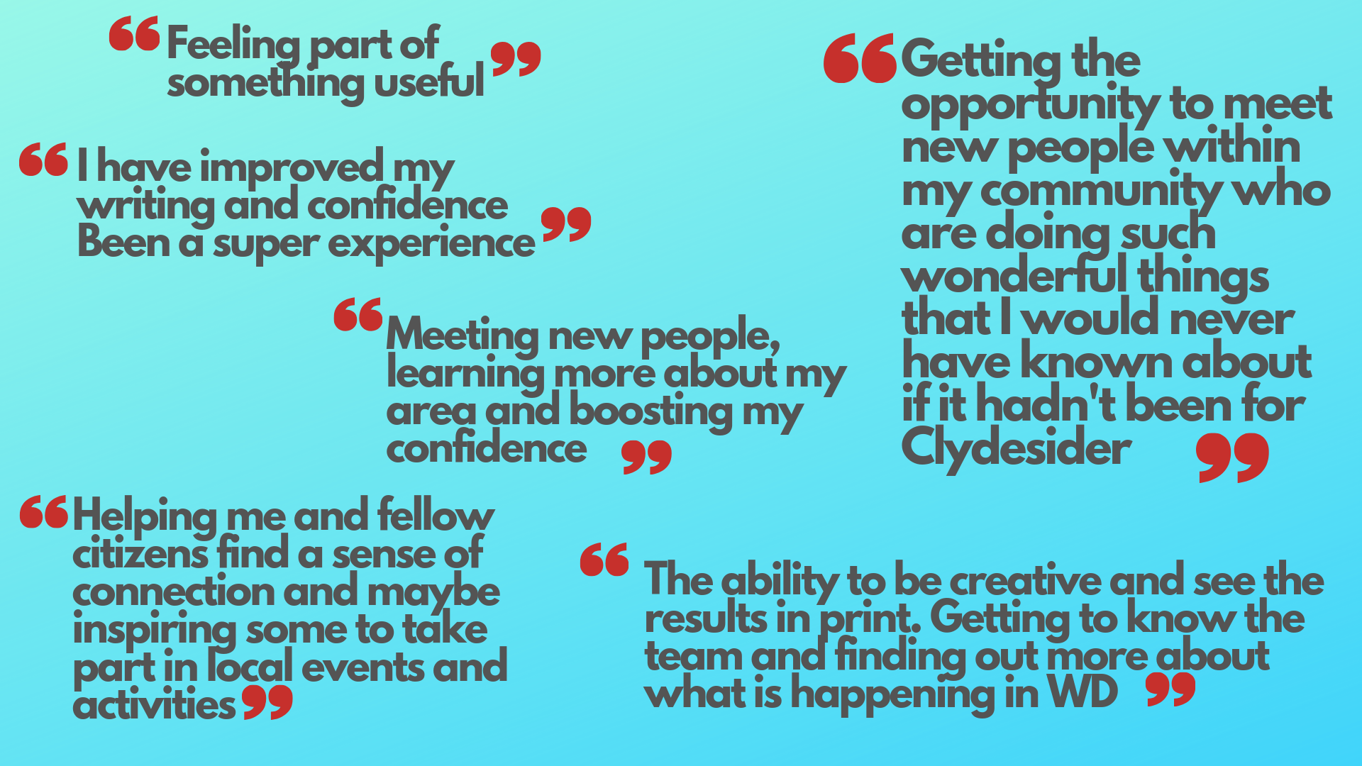 Volunteer Testimonials