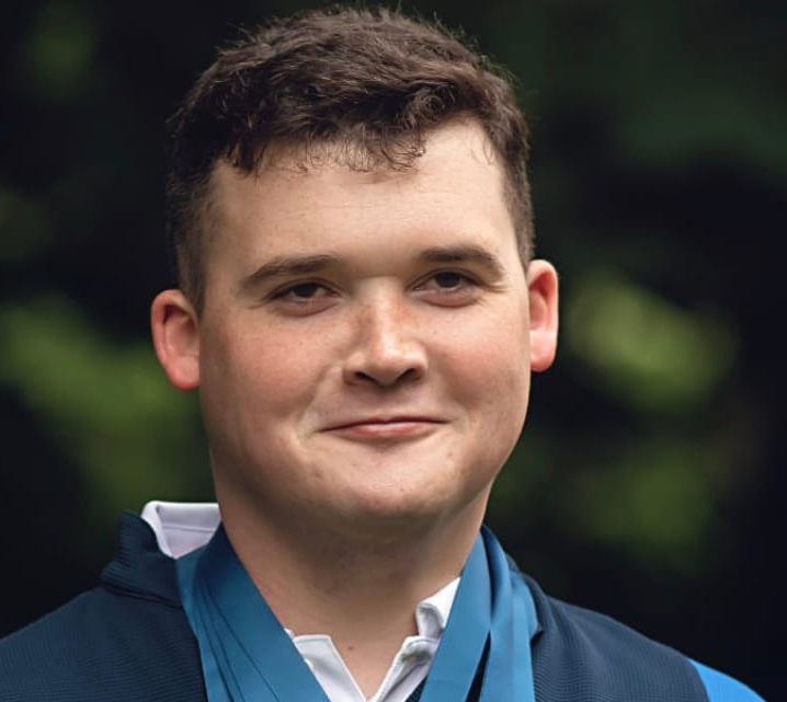 Aaron in a Scotland team shirt