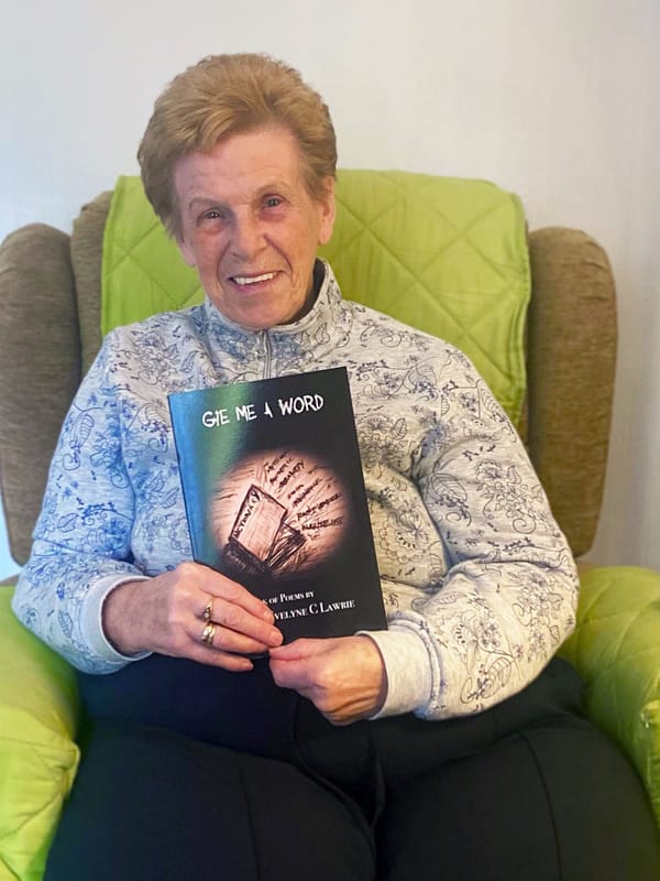 'Gie me a word' - Mary Irvine interviews debut author Evelyn Lawrie