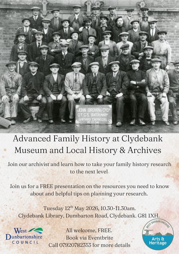 Advanced Family History Workshop